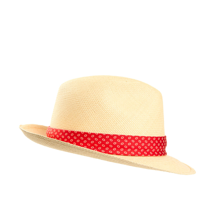 PANAMA FEDERICO MODEL WITH RED SILK BAND, 58 CM