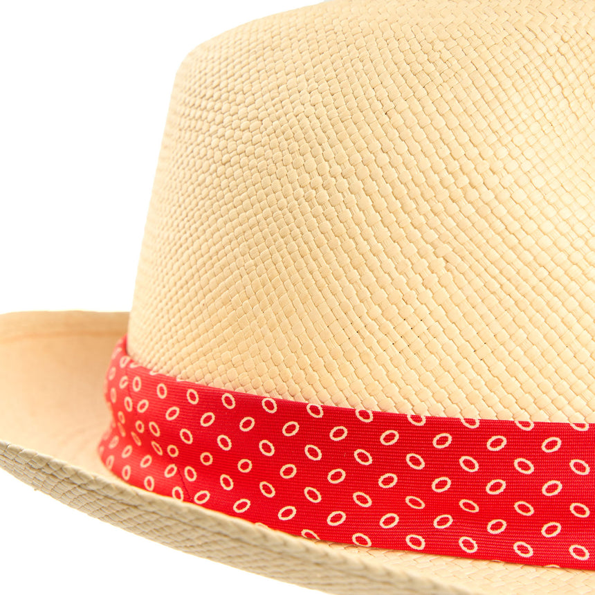 PANAMA FEDERICO MODEL WITH RED SILK BAND, 58 CM