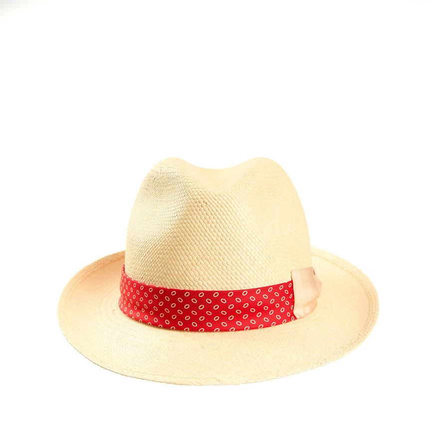 PANAMA FEDERICO MODEL WITH RED SILK BAND, 58 CM