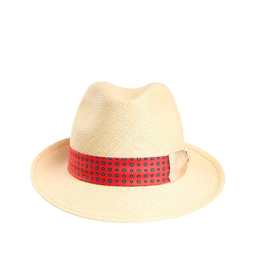 PANAMA FEDERICO MODEL WITH RED SILK BAND, 61 CM