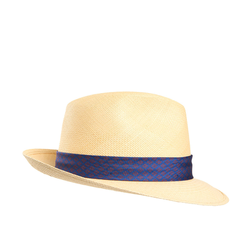 PANAMA FEDERICO MODEL WITH BLUE SILK BAND, 59 CM