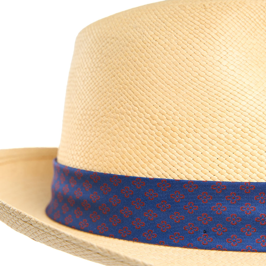 PANAMA FEDERICO MODEL WITH BLUE SILK BAND, 59 CM