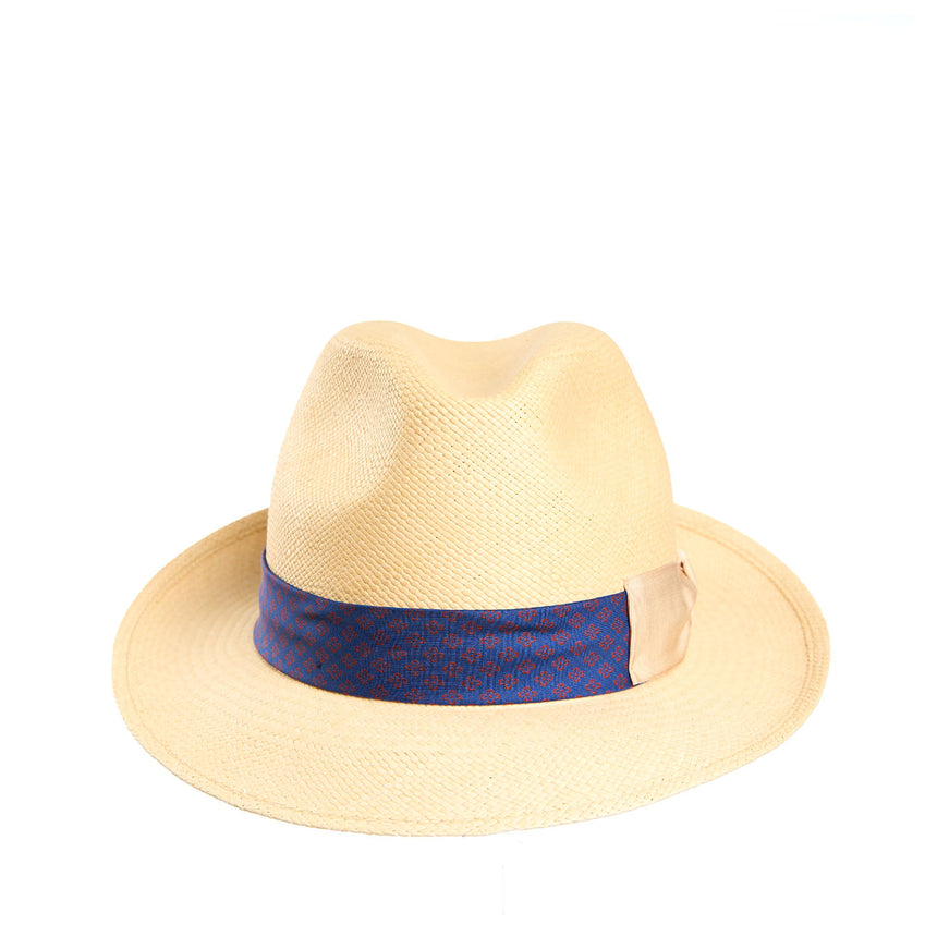 PANAMA FEDERICO MODEL WITH BLUE SILK BAND, 59 CM