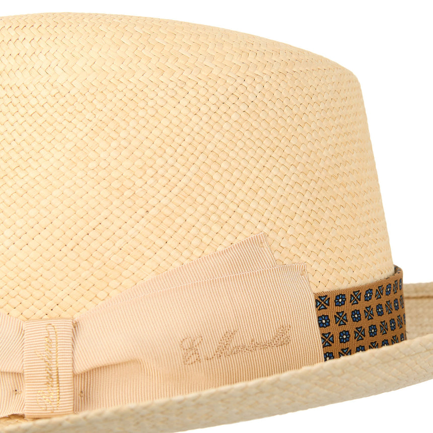 PANAMA FEDERICO MODEL WITH BEIGE SILK BAND, 60 CM
