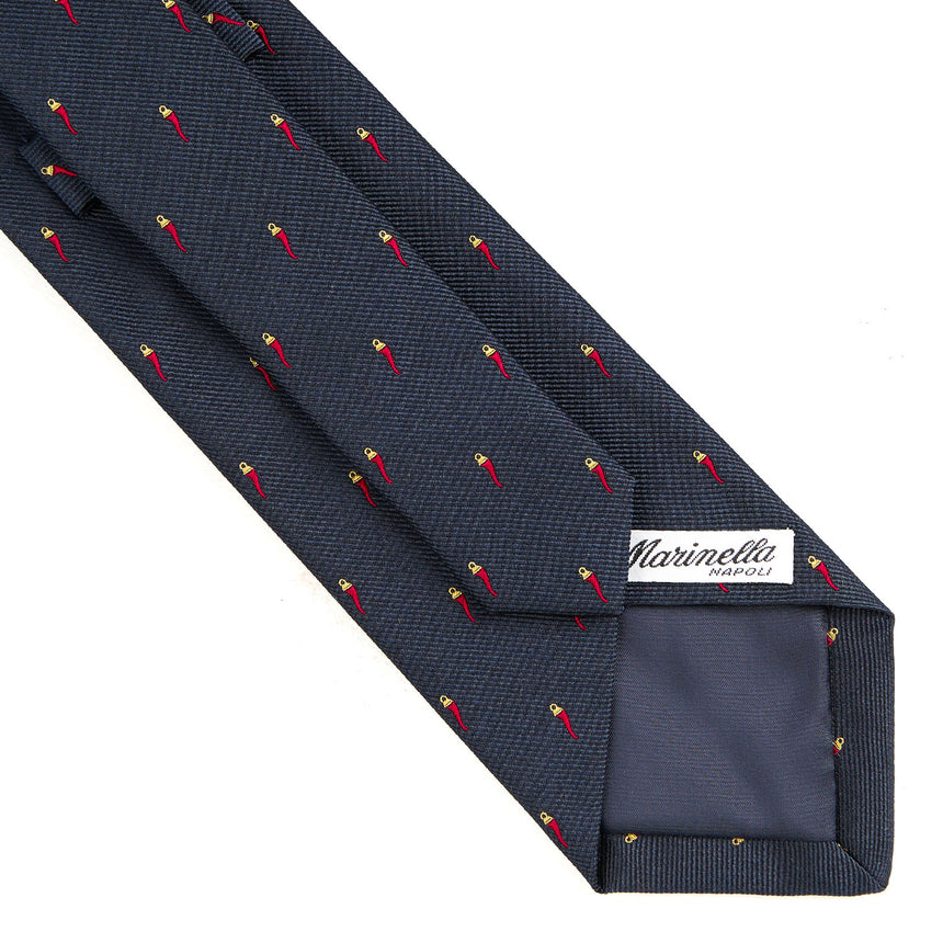 blue_jacquard_silk_tie_with_good_luck_"cornetto"_back_detail