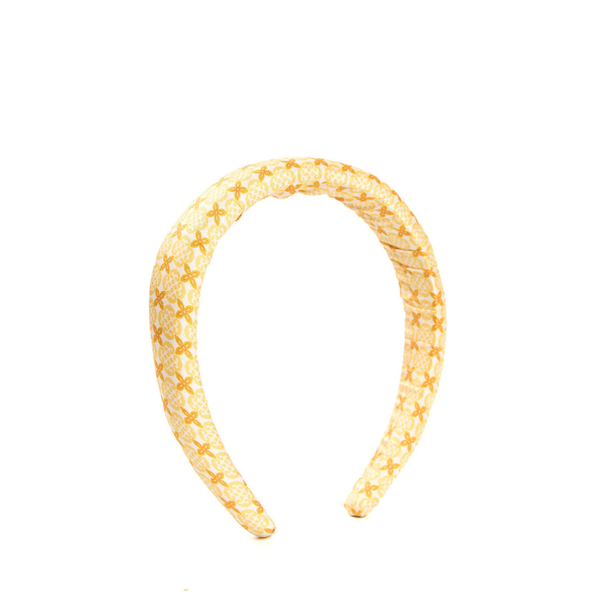 YELLOW SILK HEADBAND