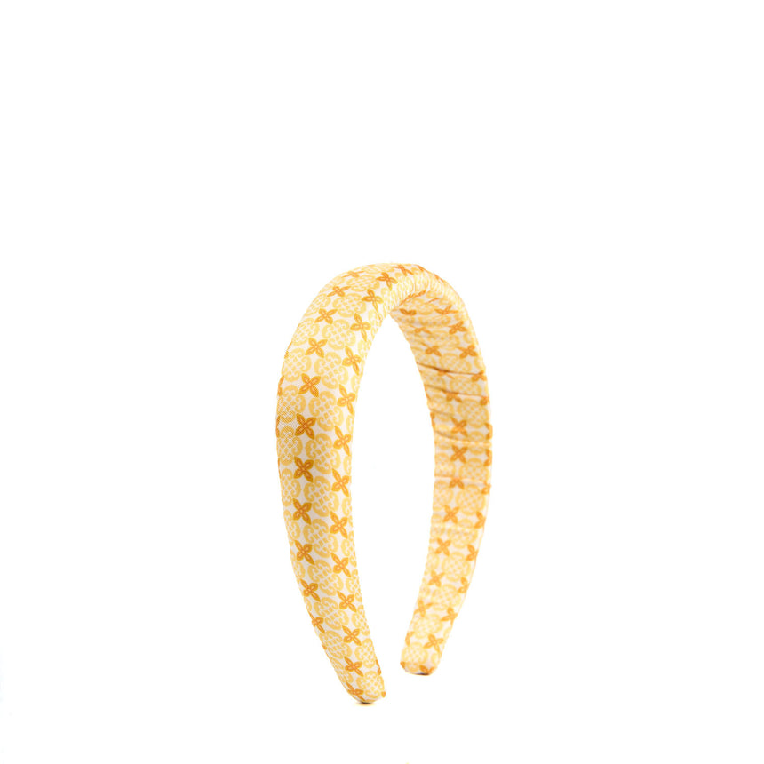CERCHIETTO IN TWILL DI SETA GIALLO