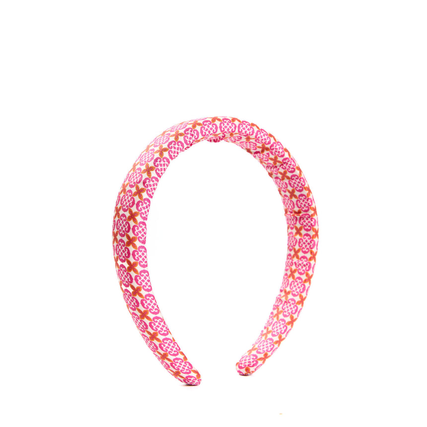 CERCHIETTO IN TWILL DI SETA FUCSIA