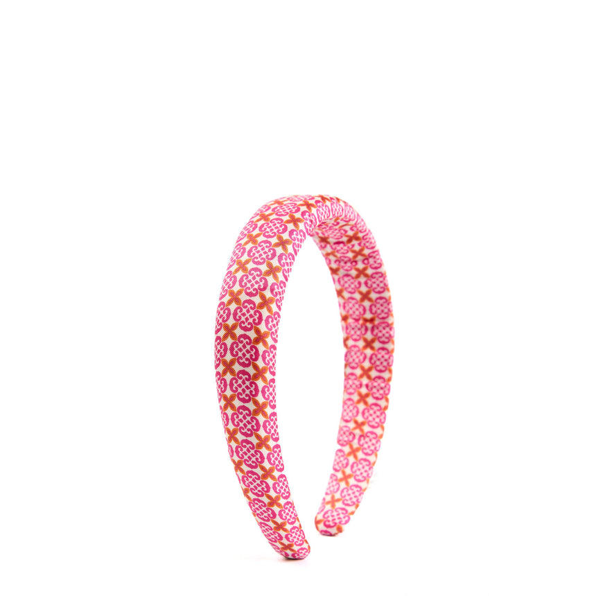 CERCHIETTO IN TWILL DI SETA FUCSIA