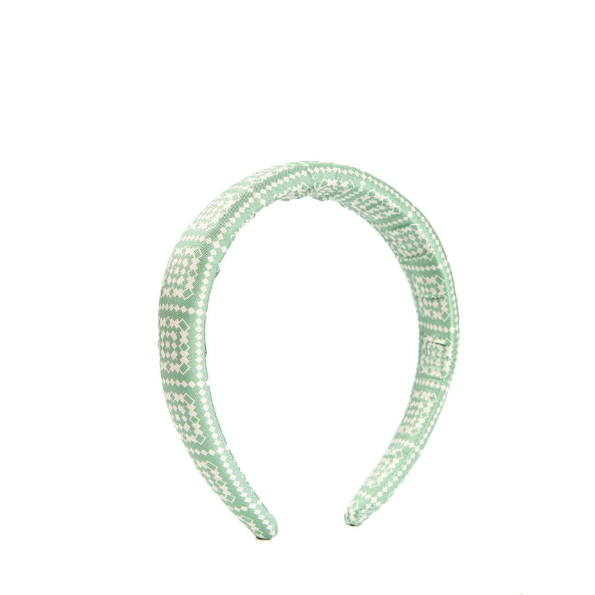 GREEN SILK HEADBAND