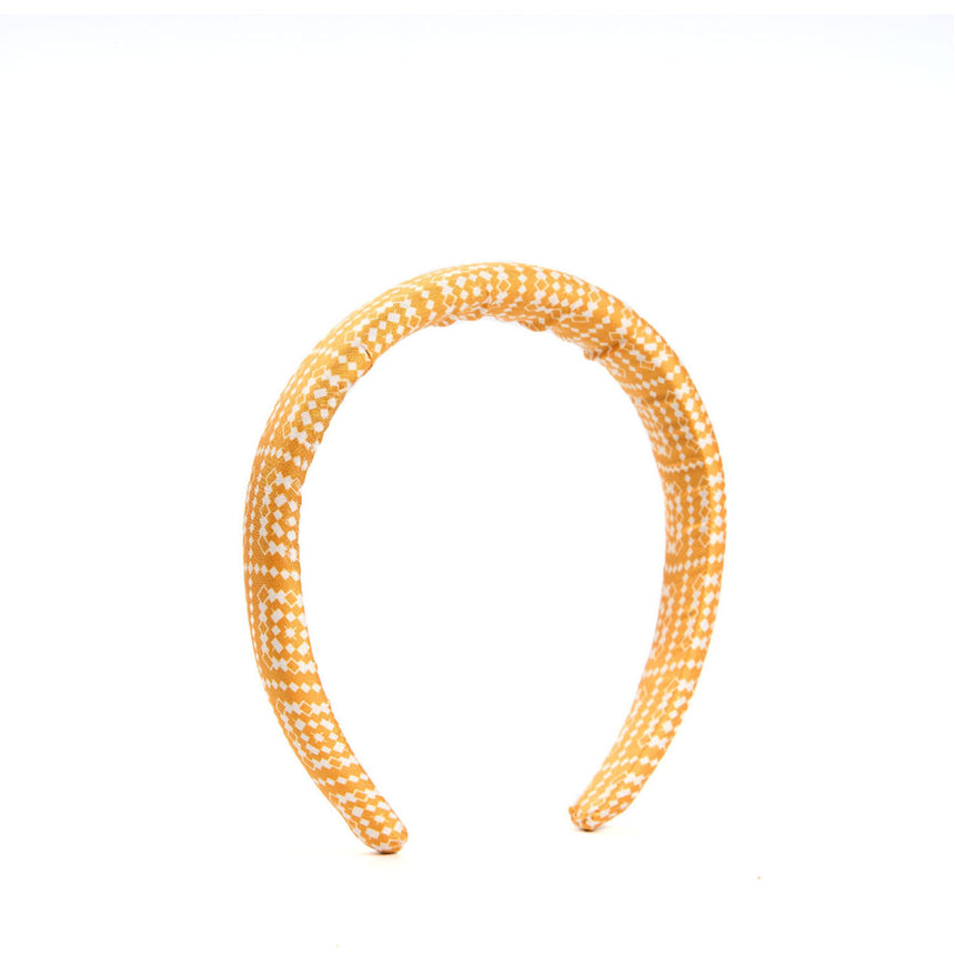 YELLOW SILK HEADBAND