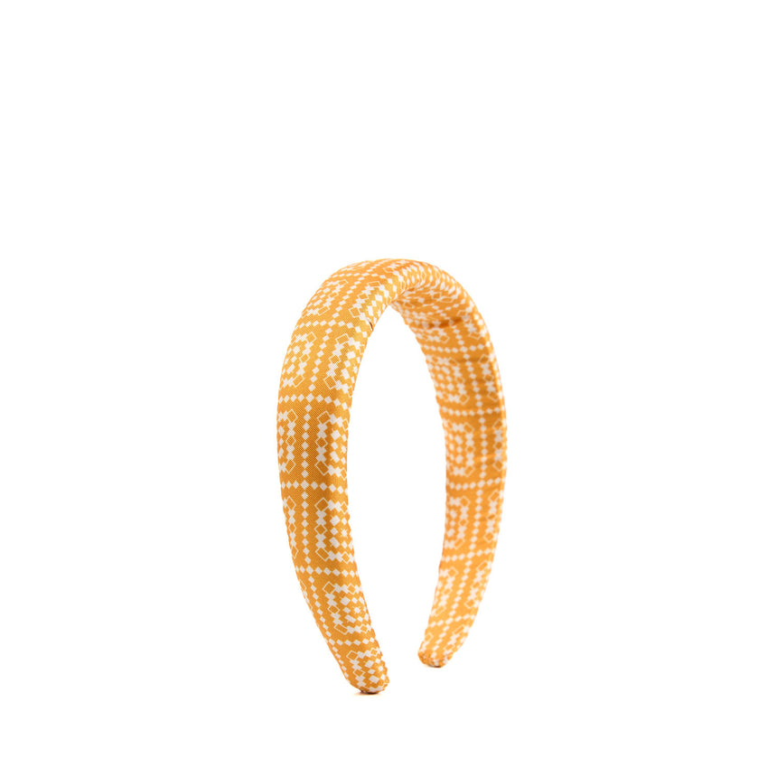 YELLOW SILK HEADBAND