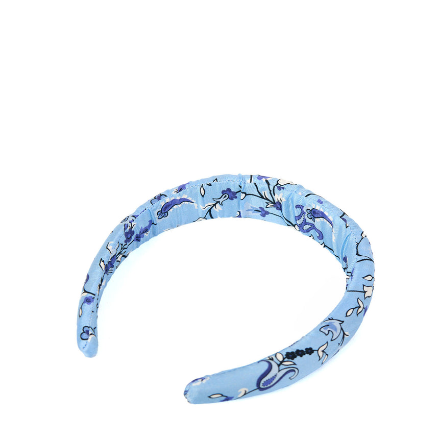 LIGHT BLUE SILK HEADBAND