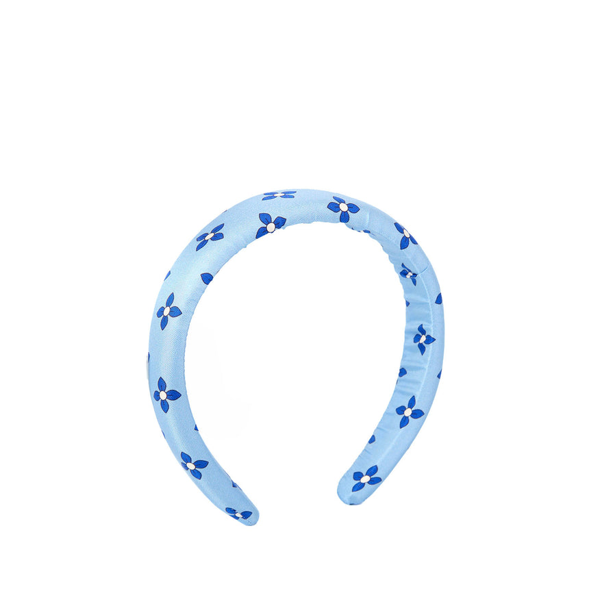LIGHT BLUE SILK HEADBAND