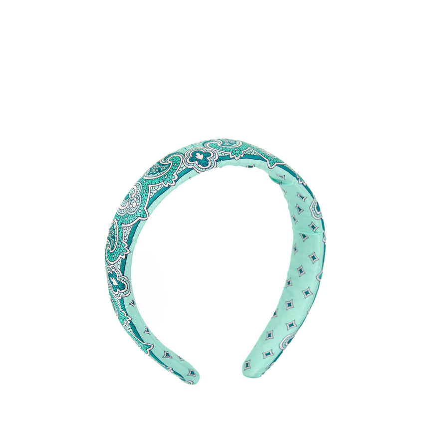 LIGHT GREEN SILK HEADBAND