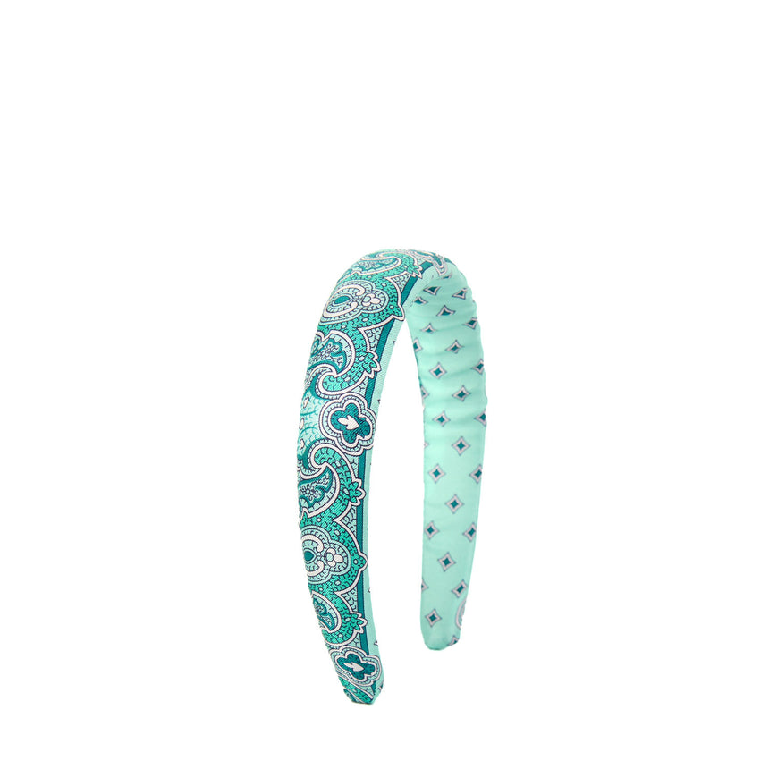 LIGHT GREEN SILK HEADBAND