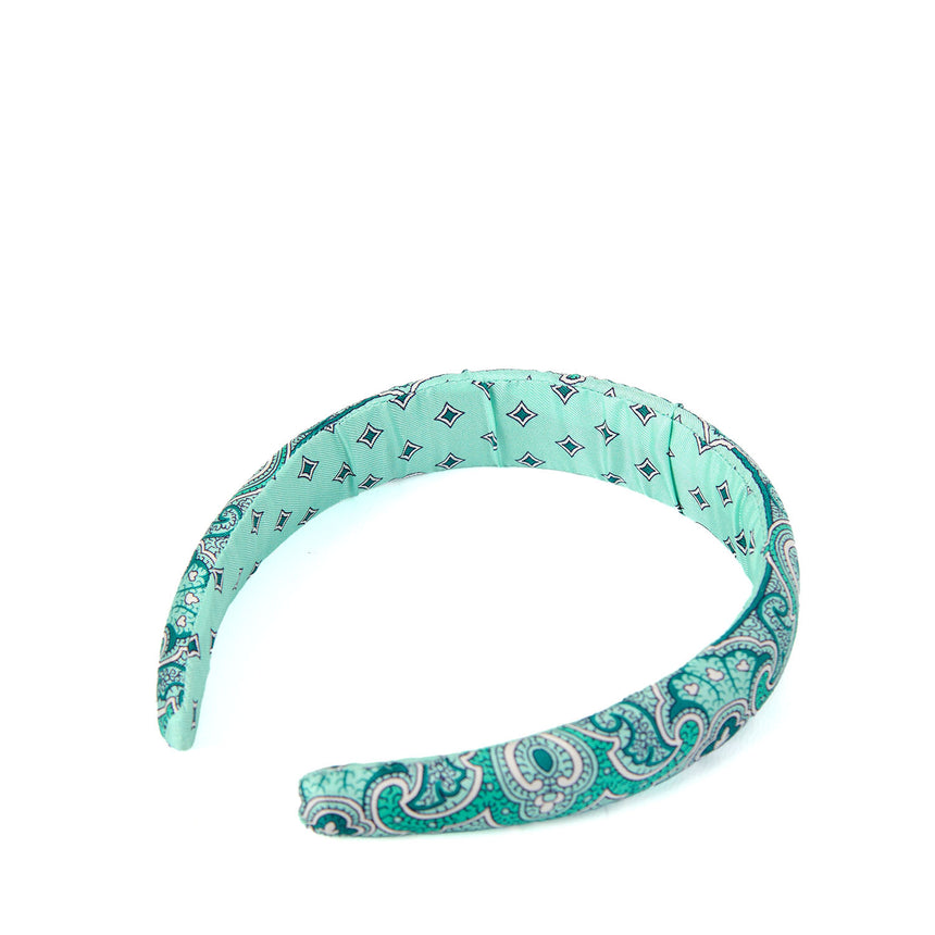LIGHT GREEN SILK HEADBAND