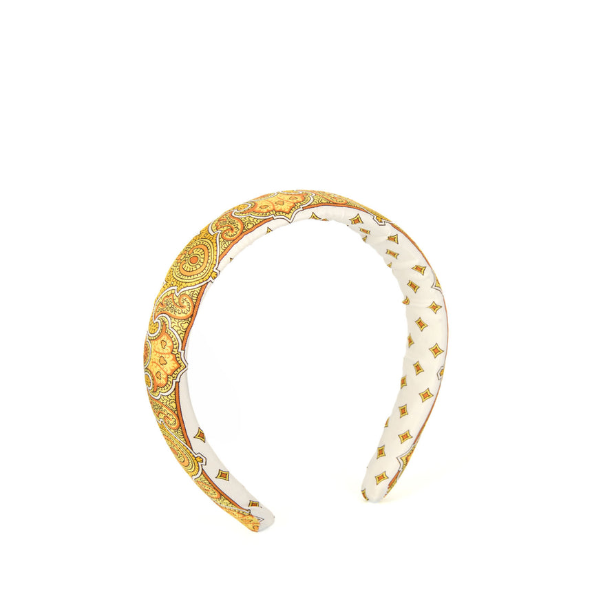 YELLOW SILK HEADBAND