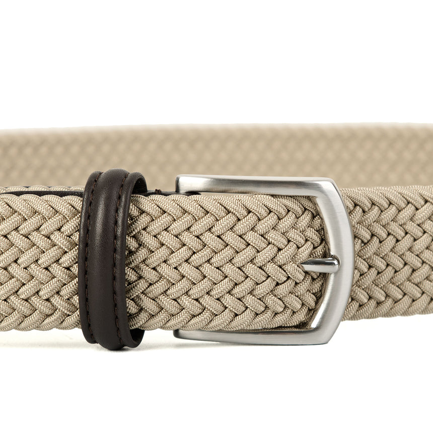 CINTURA ELASTICA INTRECCIATA BEIGE