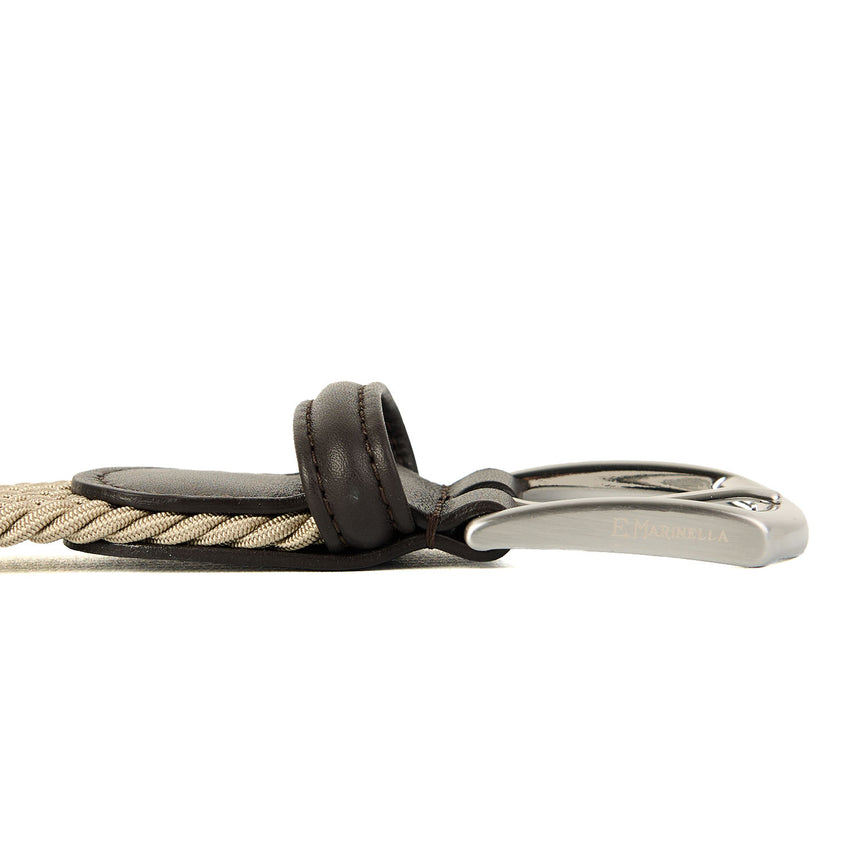 CINTURA ELASTICA INTRECCIATA BEIGE