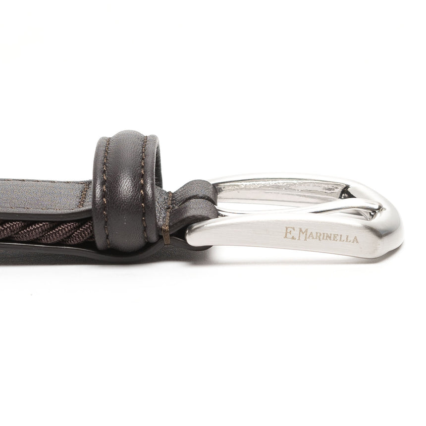 DARK CHOCOLATE WOVEN STRETCH BELT