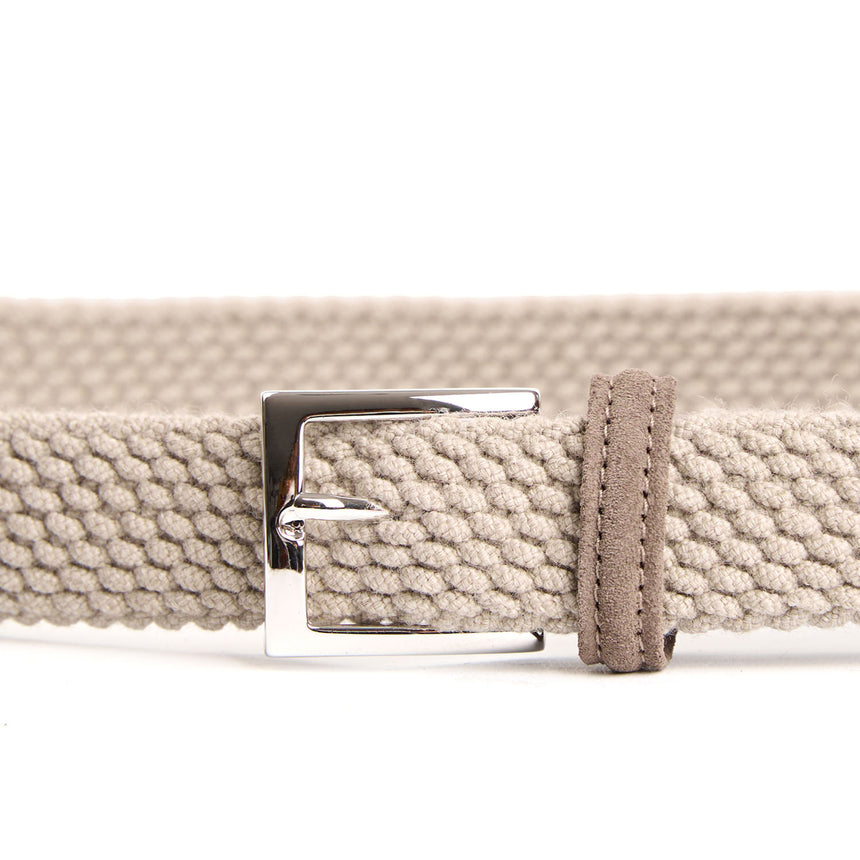 BEIGE WOVEN BELT IN WOOL