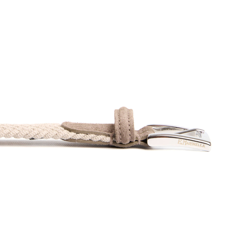 BEIGE WOVEN BELT IN WOOL