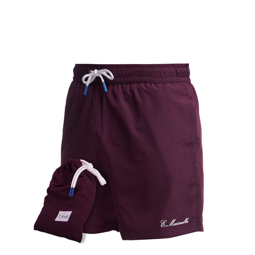 BURGUNDY SWIM SHORT