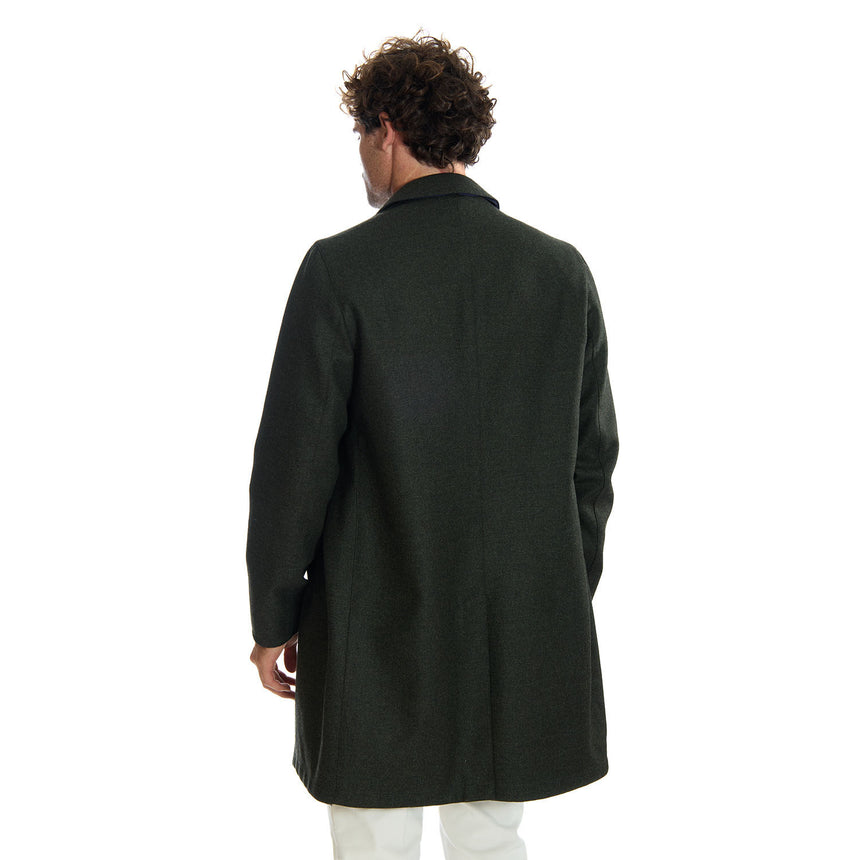 DARK GREEN AND BLUE DOUBLE-FACED COAT