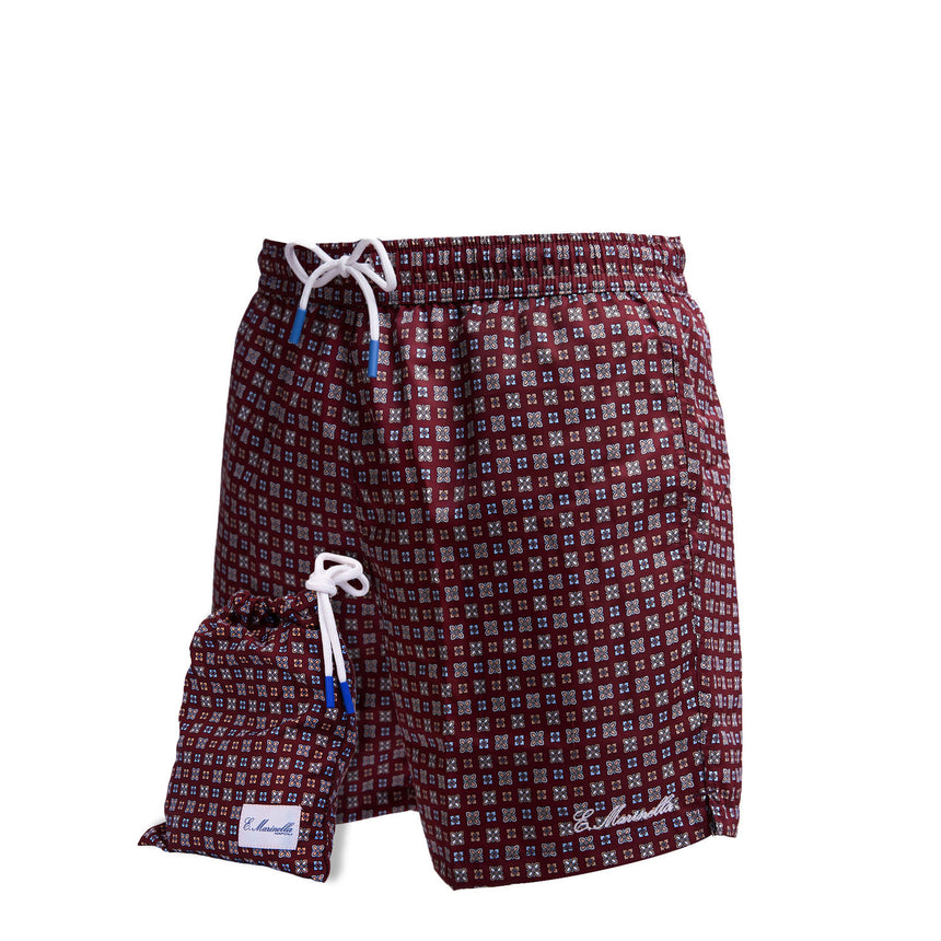 BURGUNDY SWIM SHORTS