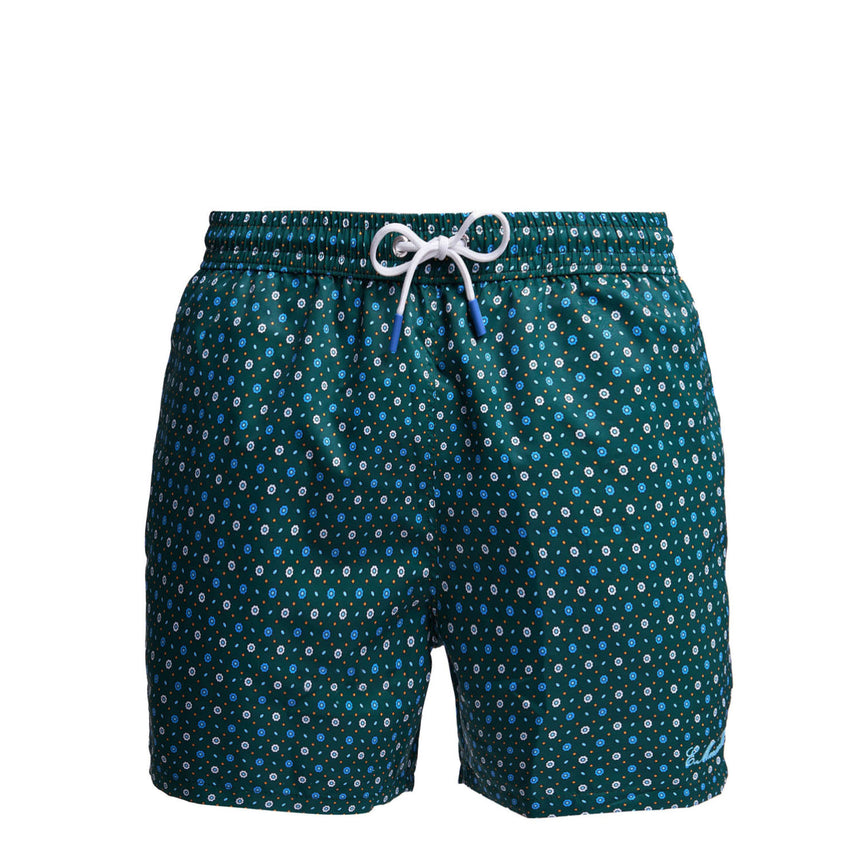 DARK GREEN SWIM SHORTS