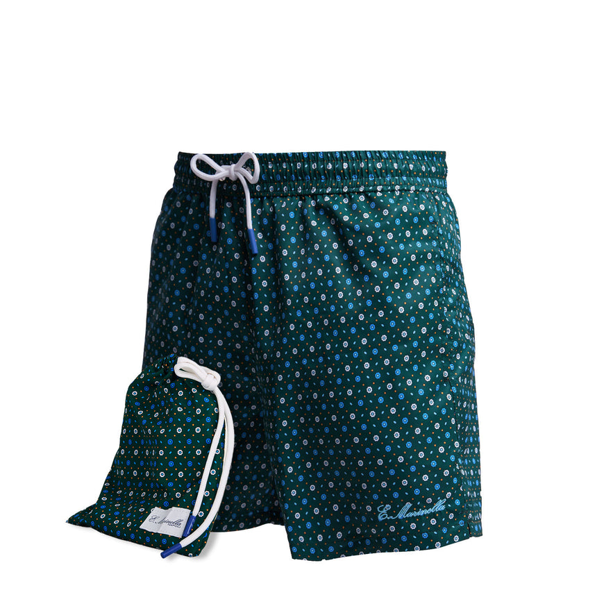 DARK GREEN SWIM SHORTS