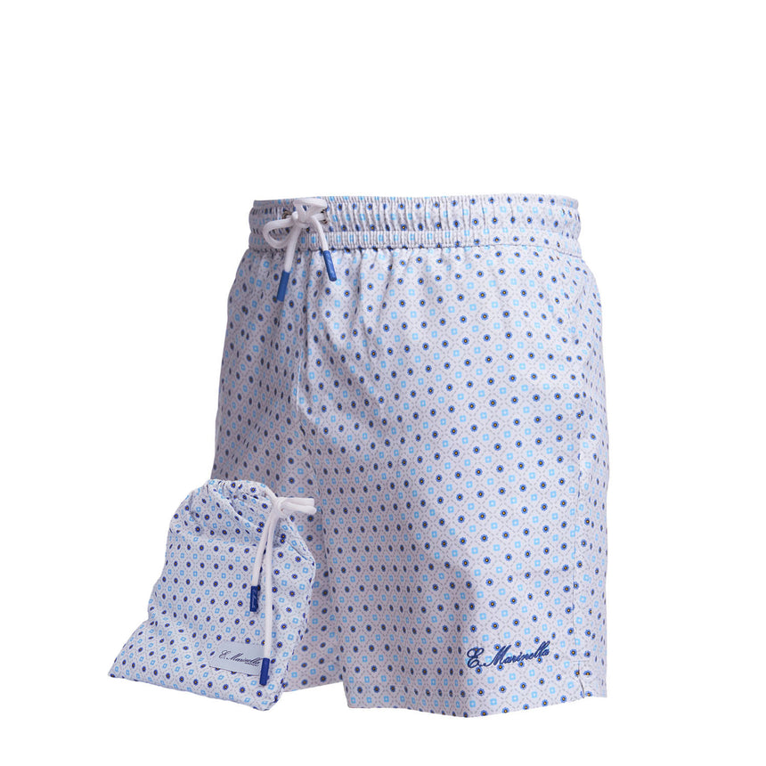 WHITE SWIM SHORTS