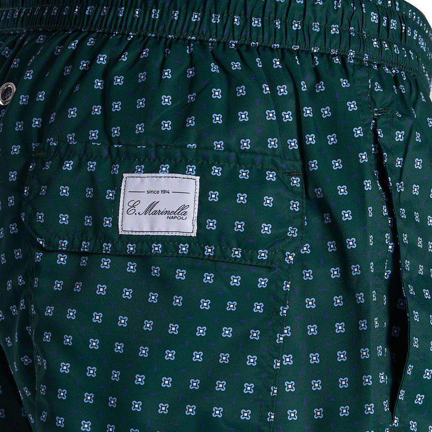 DARK GREEN SWIM SHORTS