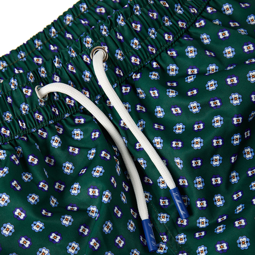 DARK GREEN SWIM SHORTS