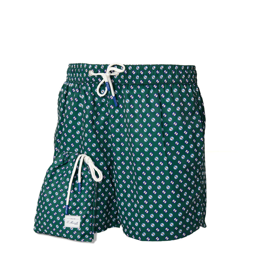 DARK GREEN SWIM SHORTS