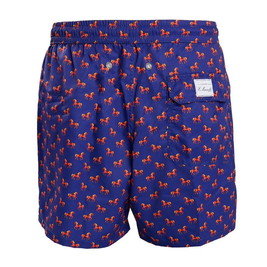 COSTUME DA BAGNO BLU SCURO "CAVALLUCCIO ROSSO"