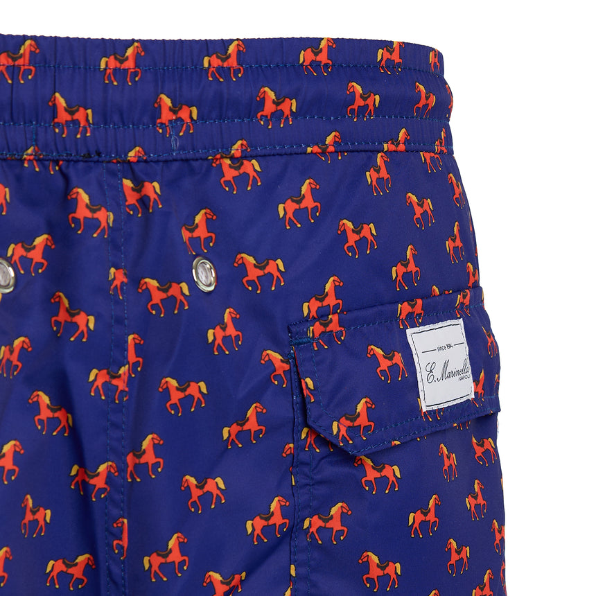 COSTUME DA BAGNO BLU SCURO "CAVALLUCCIO ROSSO"