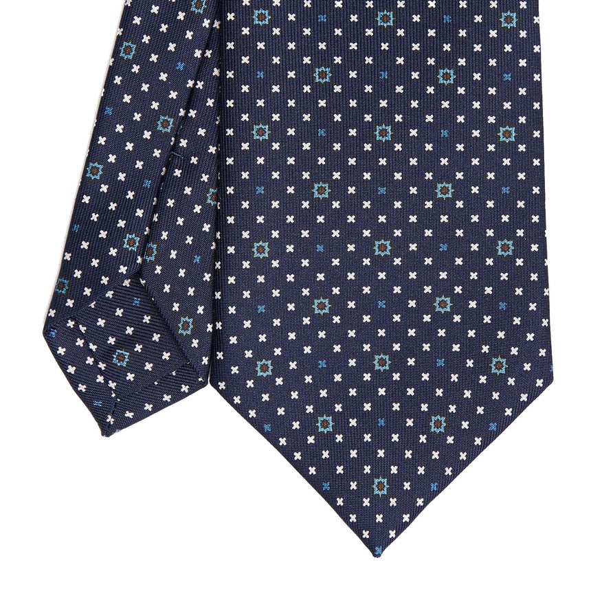 CRAVATTA SARTORIALE CLASSICA IN SETA BLU SCURO