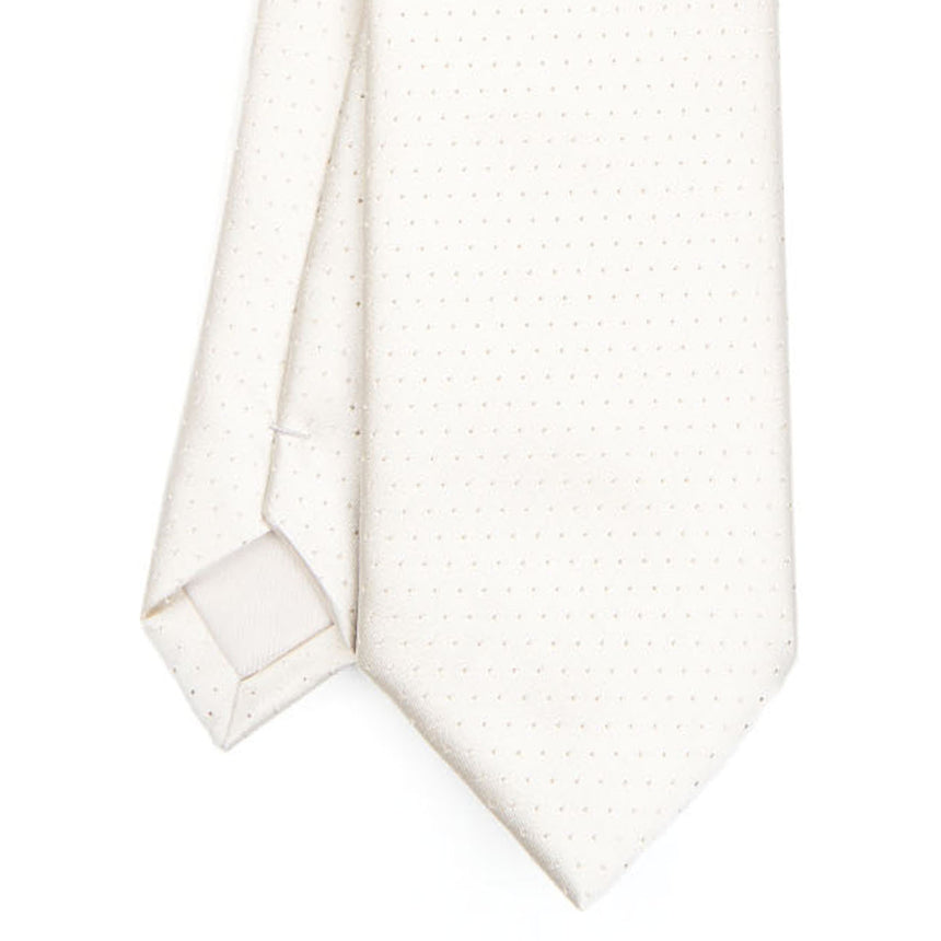 WHITE CEREMONIAL SILK SATIN TIE