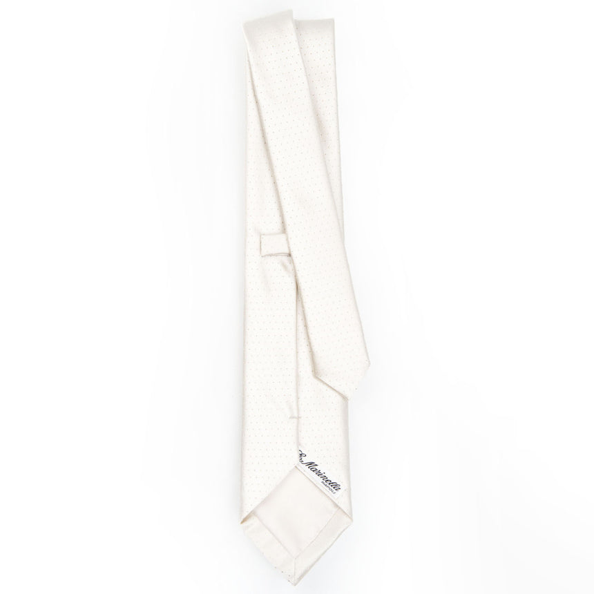 WHITE CEREMONIAL SILK SATIN TIE