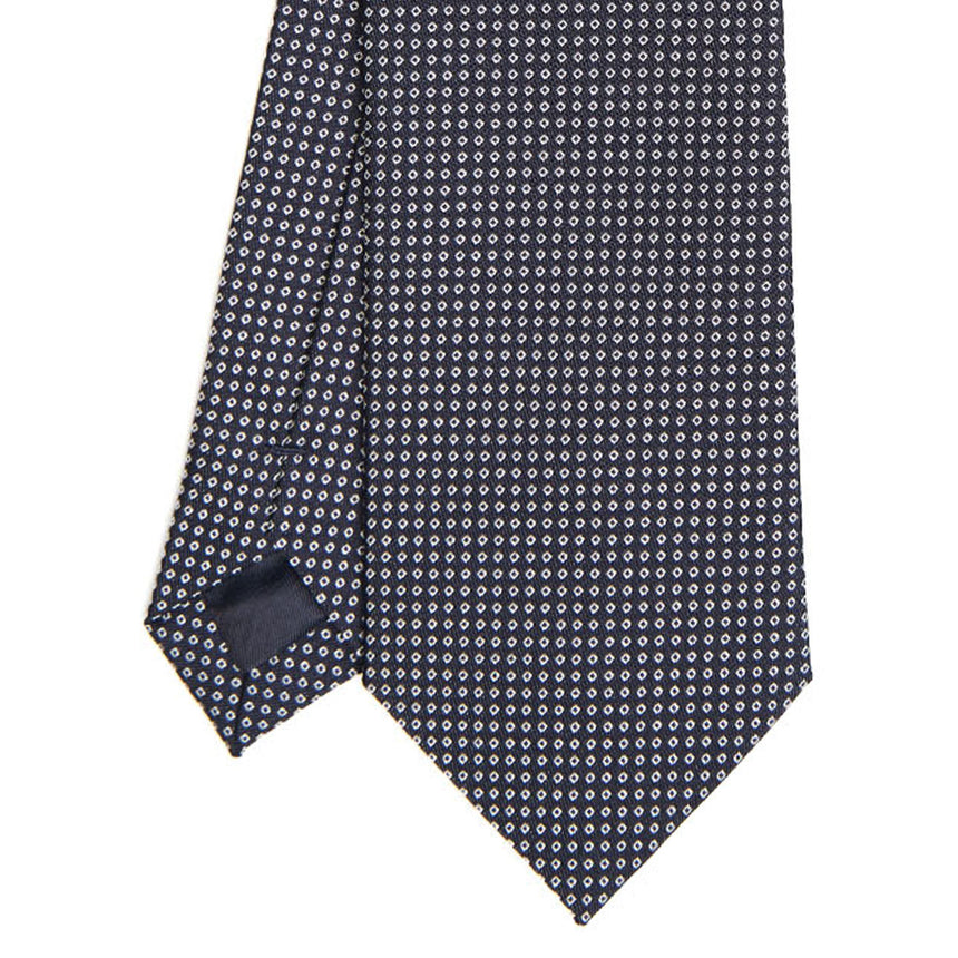DARK BLUE CEREMONIAL JACQUARD SILK TIE