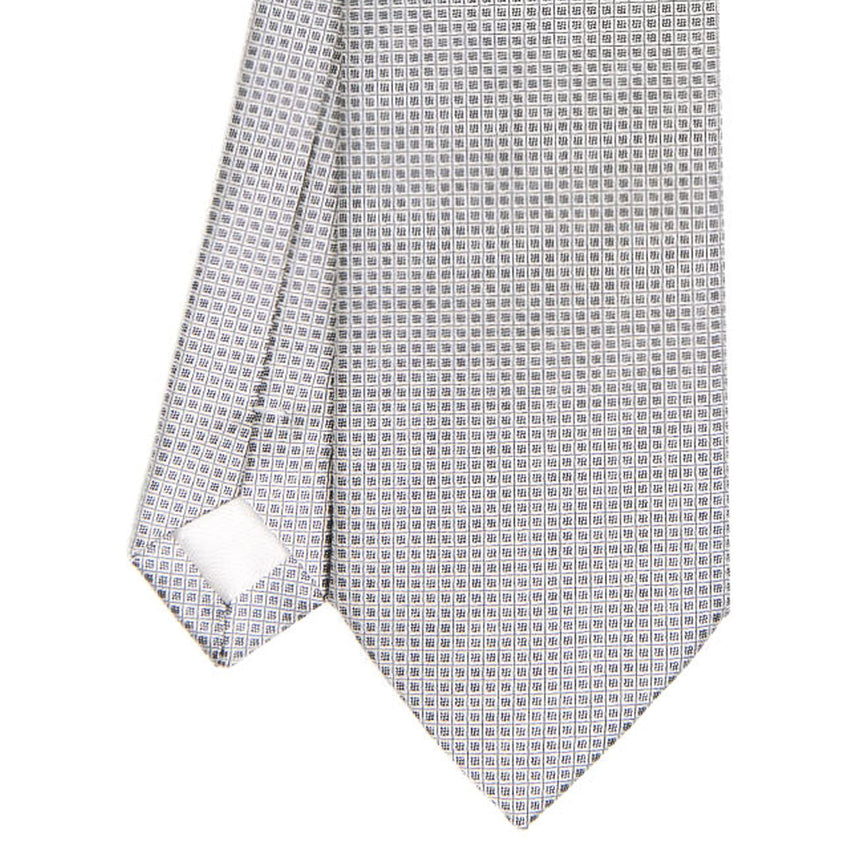 LIGHT GREY CEREMONIAL JACQUARD SILK TIE