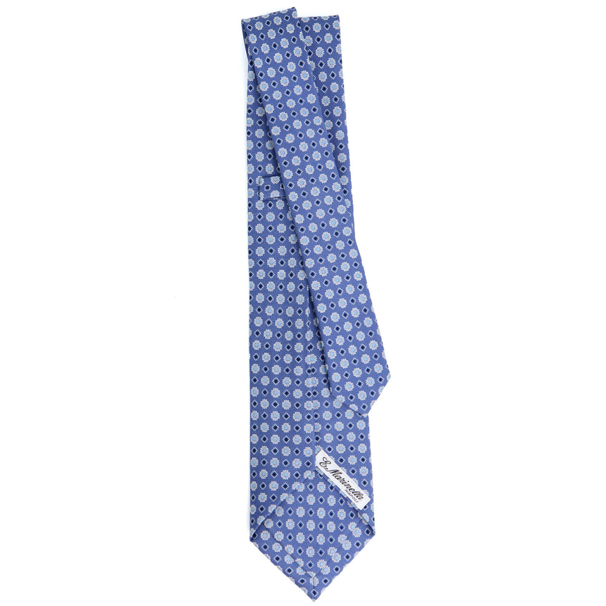 CRAVATTA SARTORIALE 5 PIEGHE IN SETA AZZURRO POLVERE
