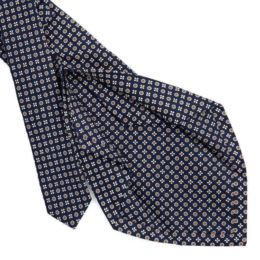 CRAVATTA SARTORIALE 5 PIEGHE IN SETA BLU SCURO