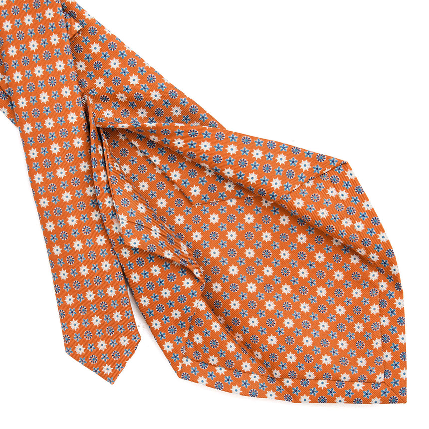 ORANGE 5 FOLD SARTORIAL SILK TIE