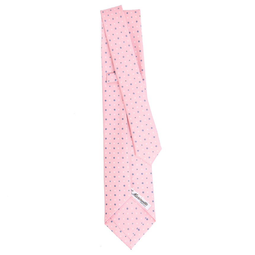 CRAVATTA SARTORIALE 5 PIEGHE IN SETA ROSA