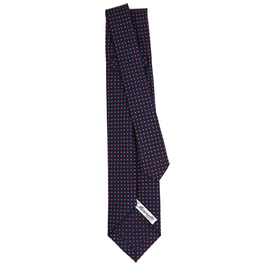 CRAVATTA SARTORIALE 5 PIEGHE IN SETA BLU SCURO