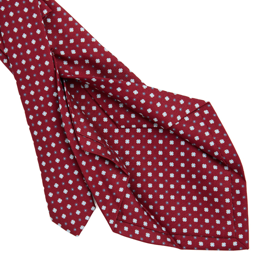 CRAVATTA SARTORIALE 5 PIEGHE IN SETA BORDEAUX