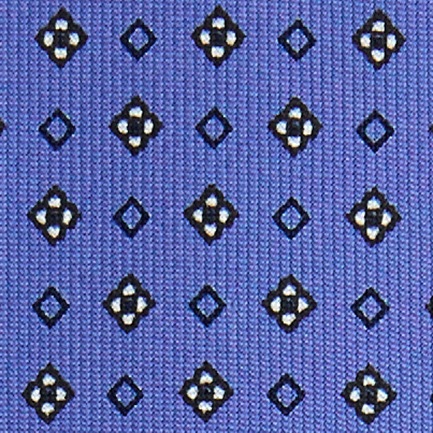 POWDER BLUE 5 FOLD SARTORIAL PRINTED SILK TIE